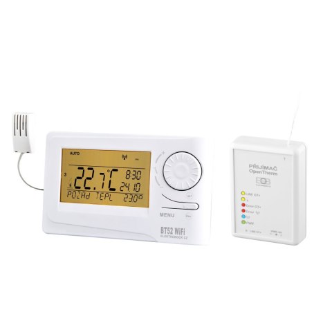Bezprzewodowy termostat OpenTherm z modułem WiFi oraz geolokalizacją BT52 WiFi Bezprzewodowy termostat OpenTherm z modułem WiFi oraz geolokalizacją BT52 WiFi