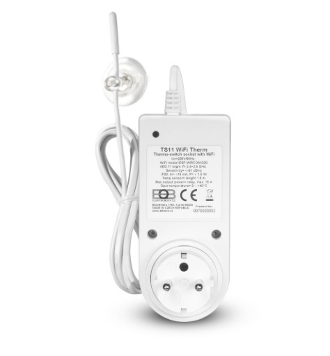 Termostat wtykowy do gniazda TS11 WiFi Therm Termostat wtykowy do gniazda TS11 WiFi Therm